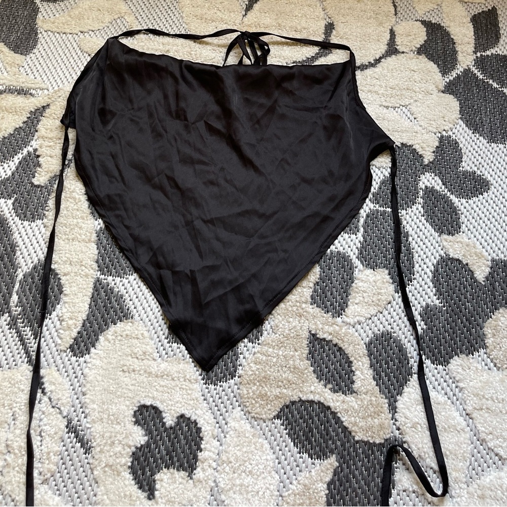 Satin Backless Crop Top